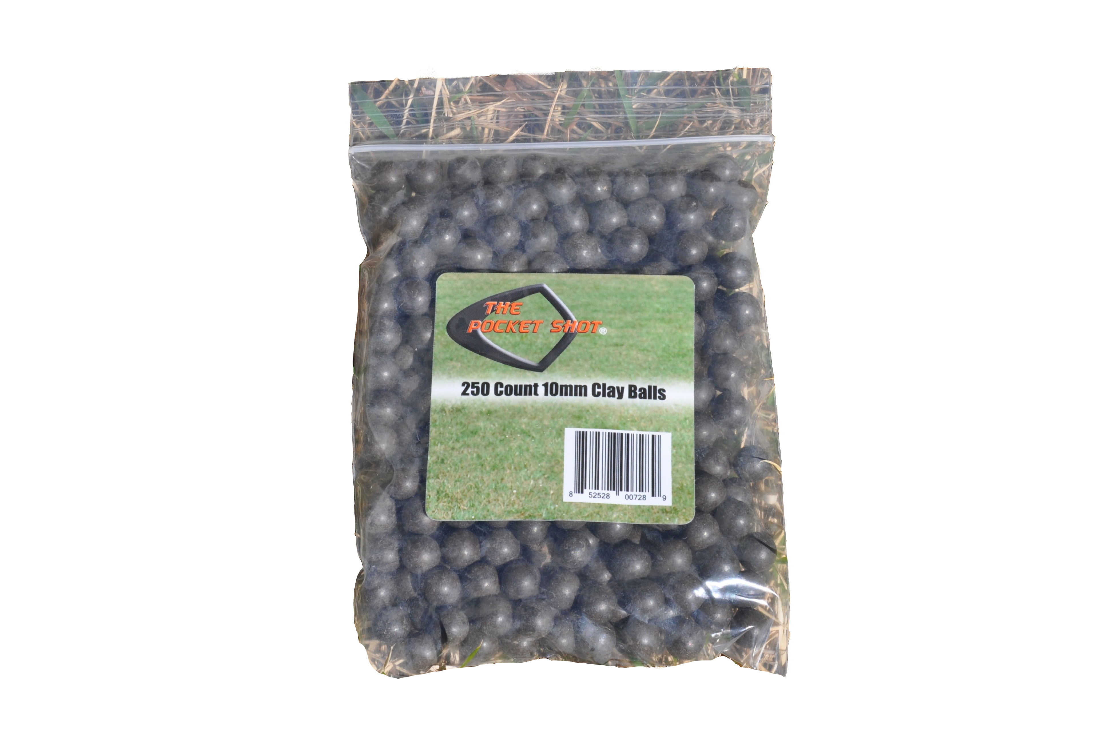 Soil Color 500 Pcs LuckIn Slingshot Ammo Balls 3/8 inch 10mm Hard Clay Ball Biodegradable with Carrying Bag 